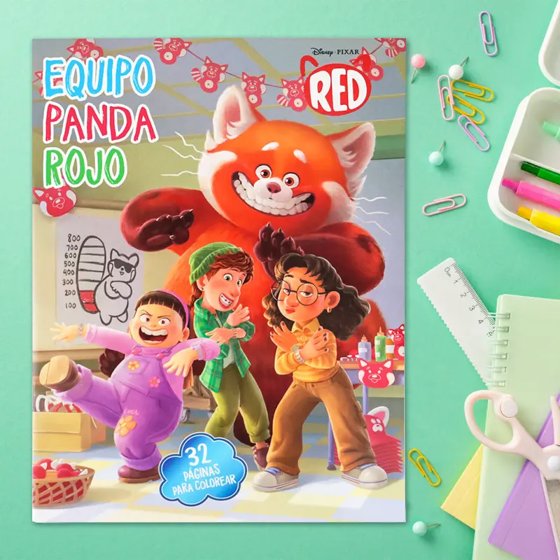 Red, Equipo Panda Rojo, Libro Para Colorear 1