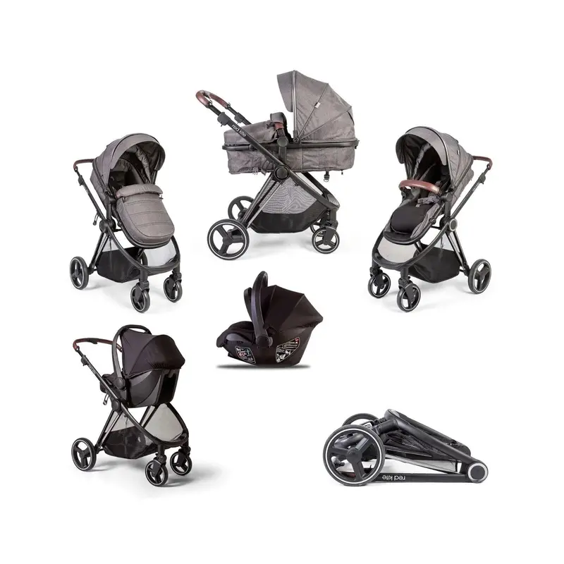 Red Kite Push Me Pace I-Size 3-In-1 Travel System - Grey 1