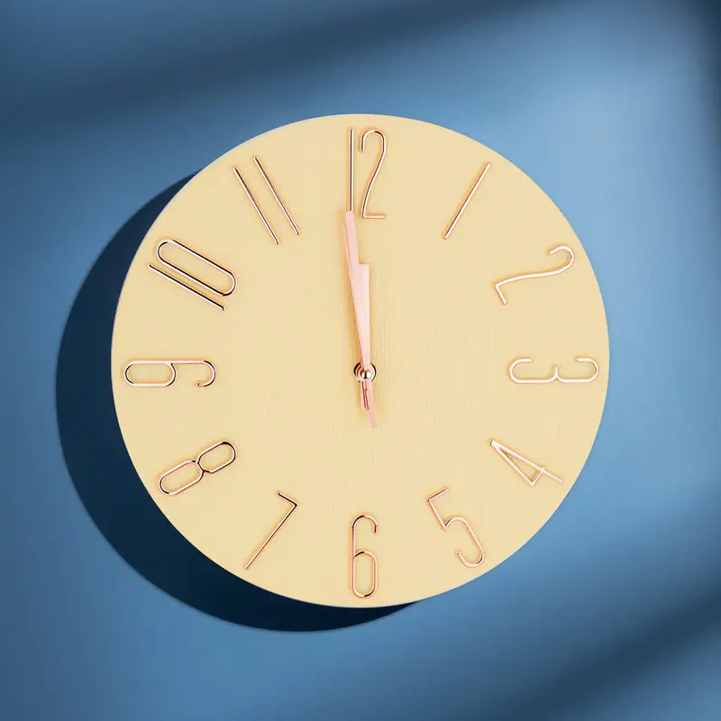Reloj Circular De Pared, Color Beige, 30Cm 2