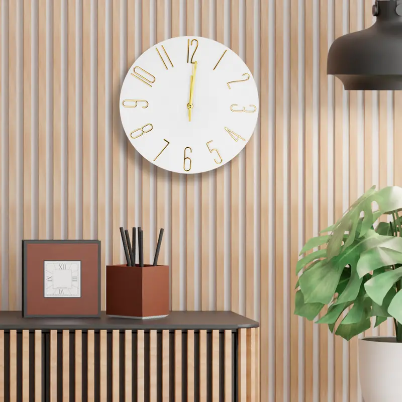 Reloj Circular De Pared, Color Blanco, 30Cm 1