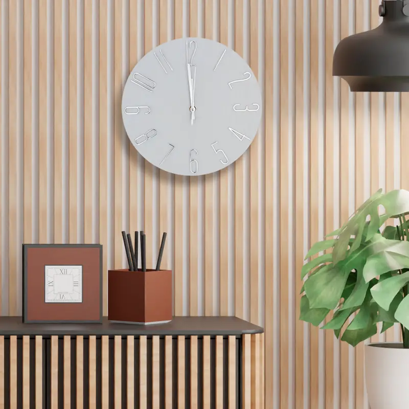 Reloj Circular De Pared, Color Gris, 30Cm 1