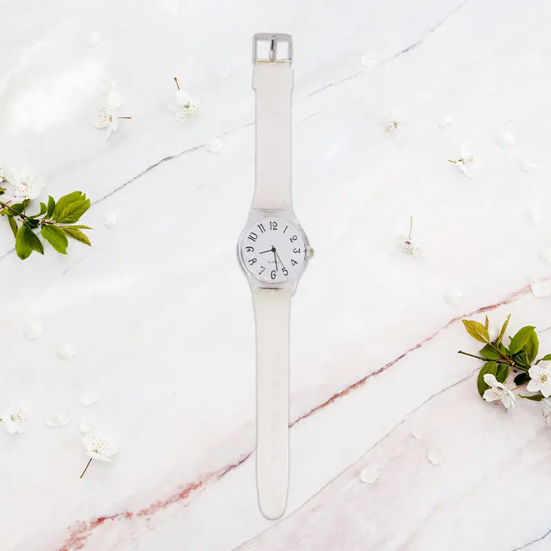 Reloj Color Transparente Para Dama 2