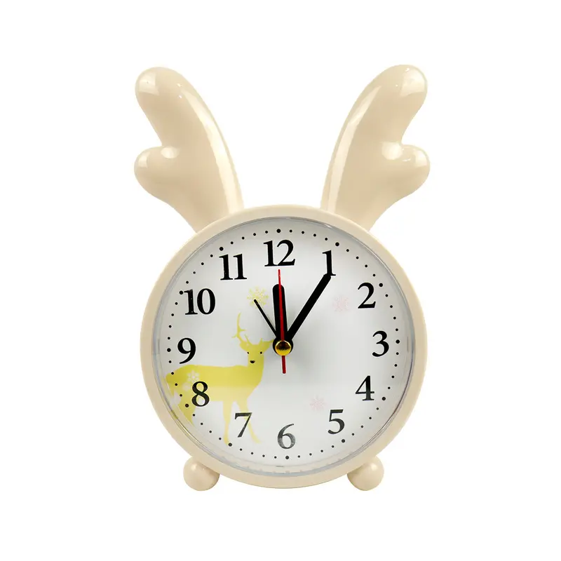 Reloj Decorativo Con Diseño De Alce, Color Crema 2
