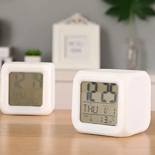 Reloj Despertador Cubo Color Led 1