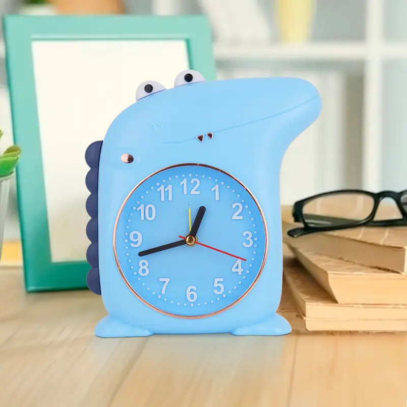 Reloj Despertador En Forma De Cocodrilo, Color Azul 1