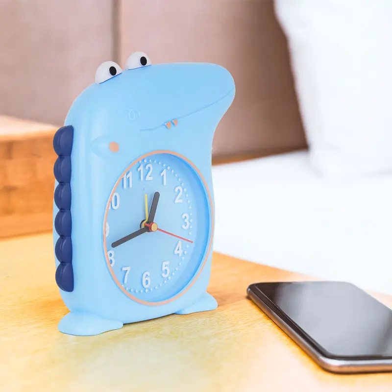 Reloj Despertador En Forma De Cocodrilo, Color Azul 2