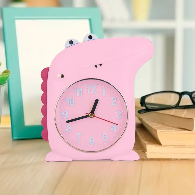 Reloj Despertador En Forma De Cocodrilo, Color Rosa 1