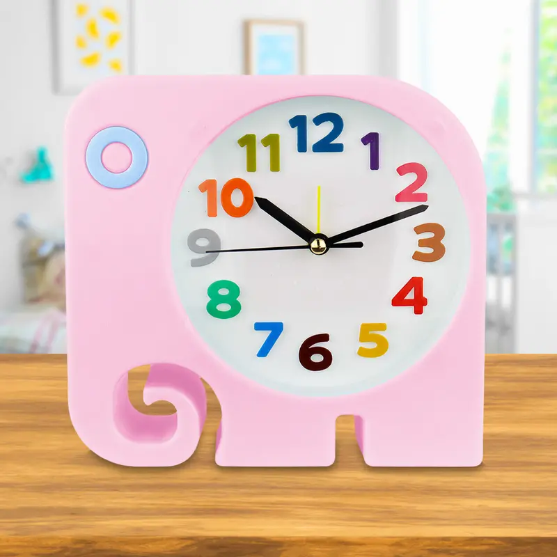 Reloj Despertador En Forma De Elefante, Color Rosa 1