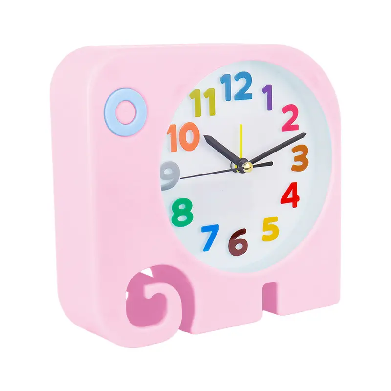 Reloj Despertador En Forma De Elefante, Color Rosa 2