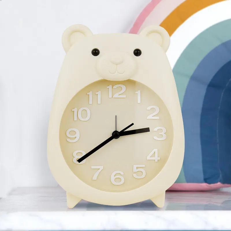 Reloj Despertador En Forma De Oso, Color Amarillo 1