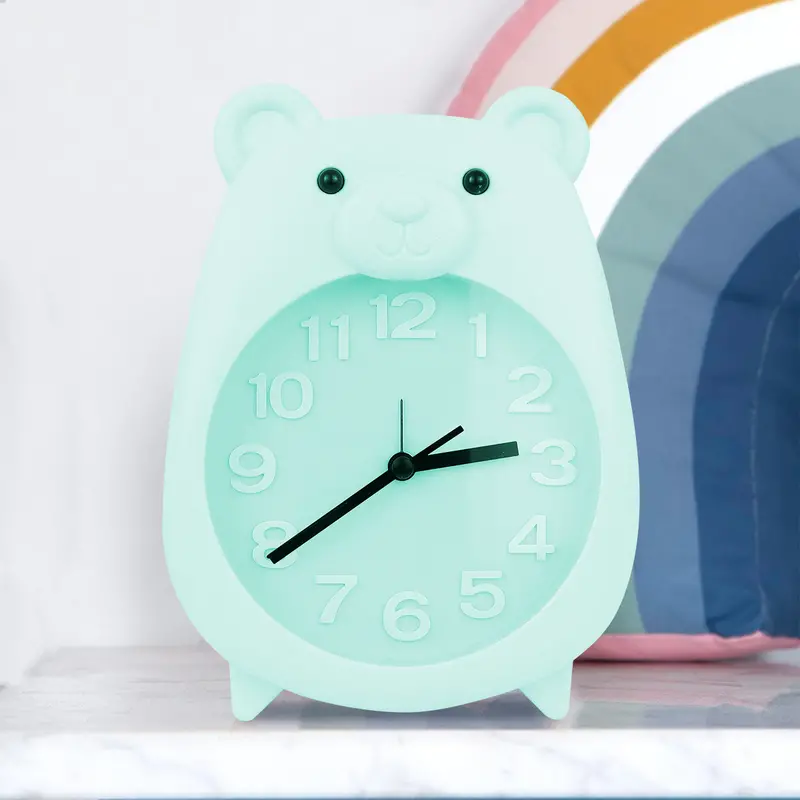 Reloj Despertador En Forma De Oso, Color Menta 1