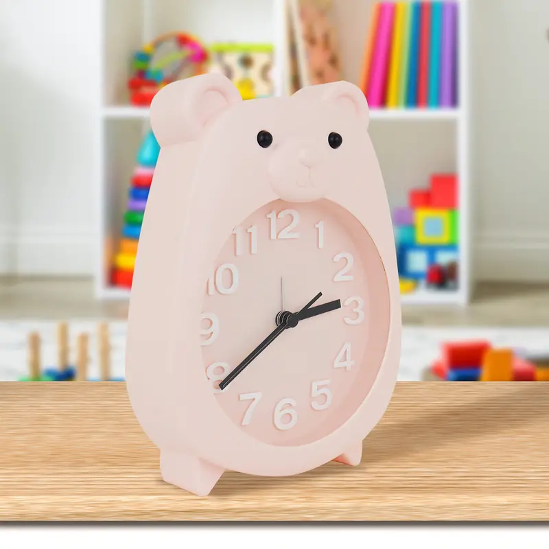 Reloj Despertador En Forma De Oso, Color Rosa 2
