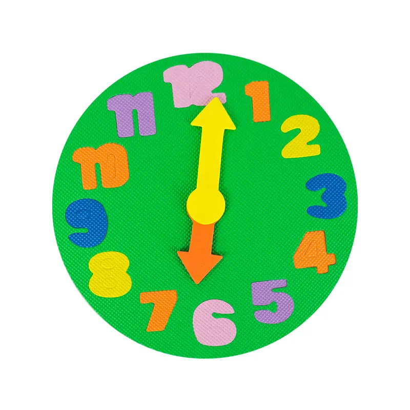 Reloj Didáctico Y Colorido Para Niños, Color Verde 1