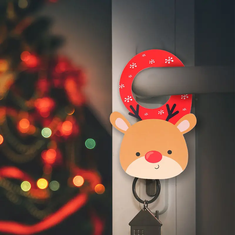 Reno, Adorno Para Manija De Puerta Navideño 1