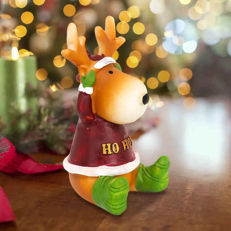 Reno Con Suéter "Hohoho" Cerámica 1
