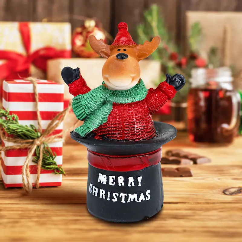 Reno En Sombrero, Figura Decorativa De Cerámica 2