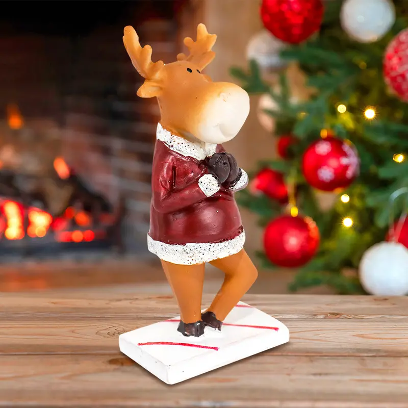 Reno Haciendo Yoga, Postura Del Árbol, Figura Cerámica 2
