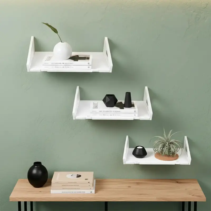 Repisa, 3 Pzas, Color Blanco 1