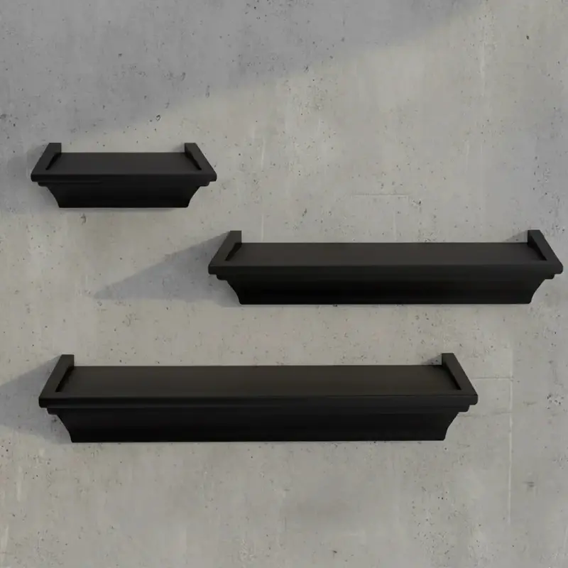 Repisa, 3 Pzas, Color Negro 2