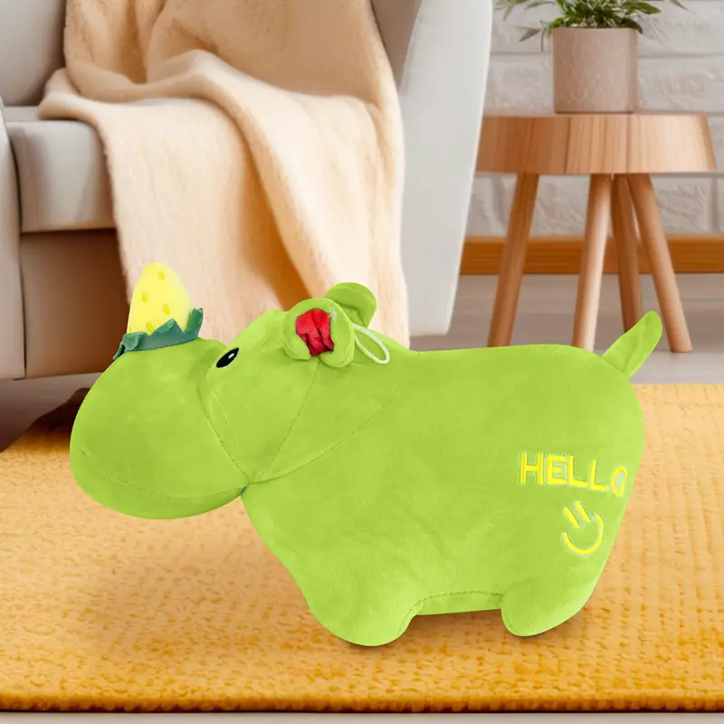 Rinoceronte De Peluche Color Verde 2