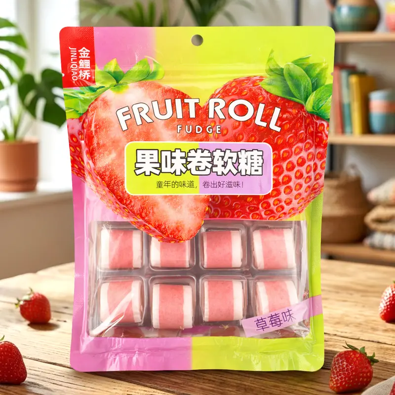 Rollos De Caramelo Suave, Sabor Fresa, 92 Gr 1