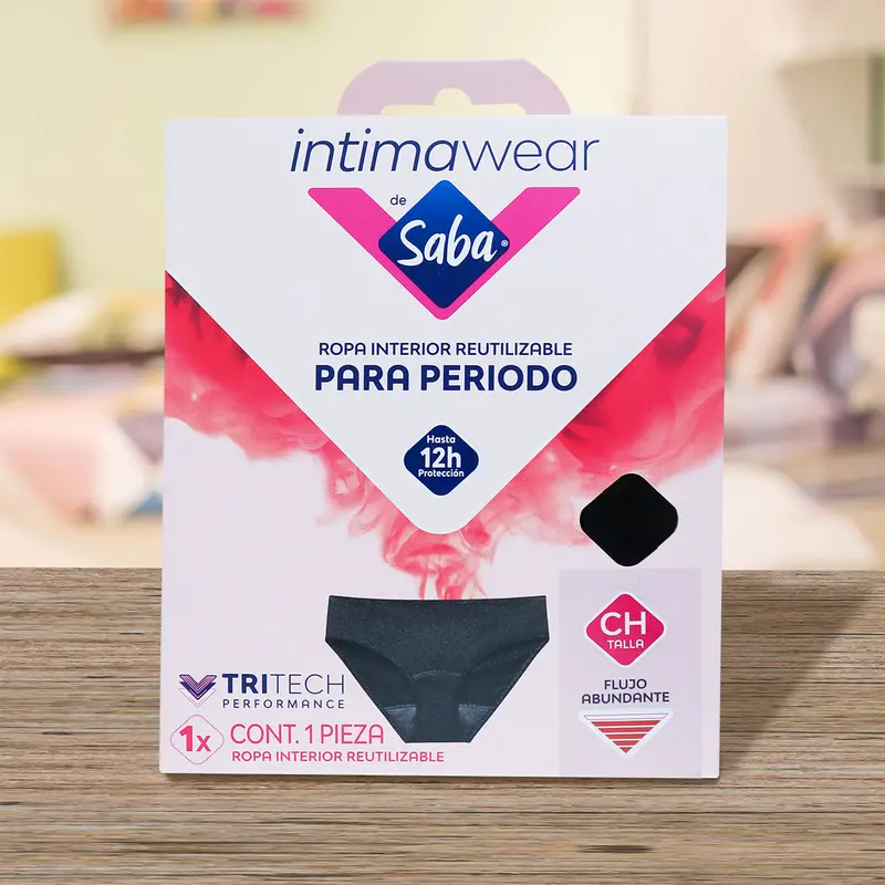 Ropa Interior Reutilizable Para Periodo, Saba, Talla Ch 1