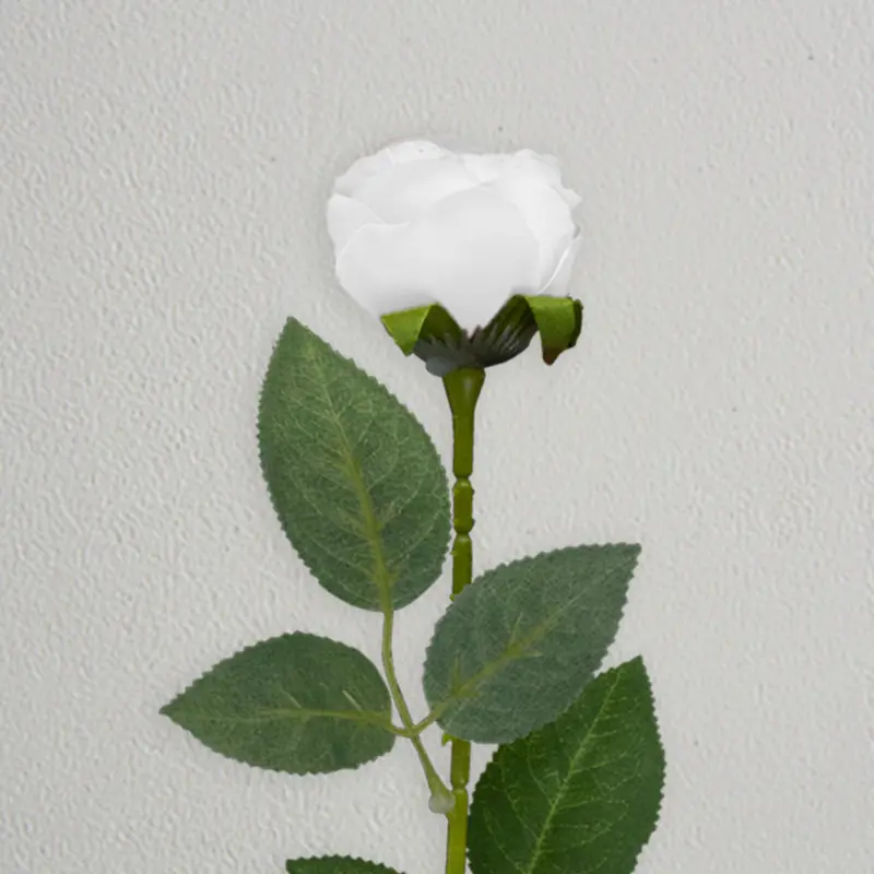 Rosa Artificial Color Blanco 1