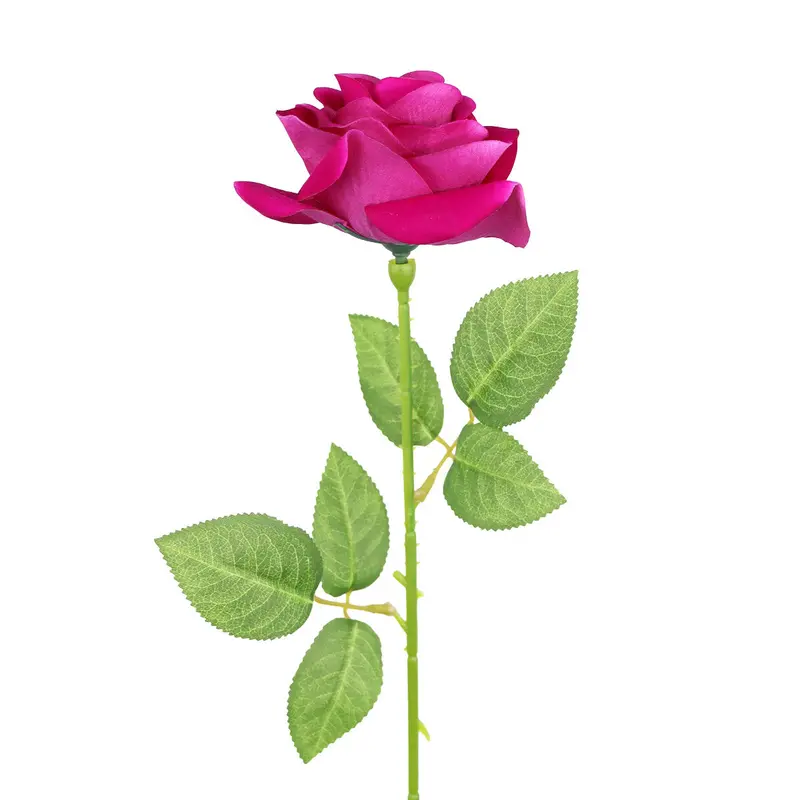 Rosa Artificial, Color Fucsia, 50 Cm 2