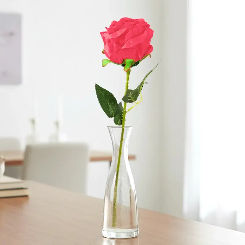 Rosa Artificial, Color Rojo, 1 Pza 1