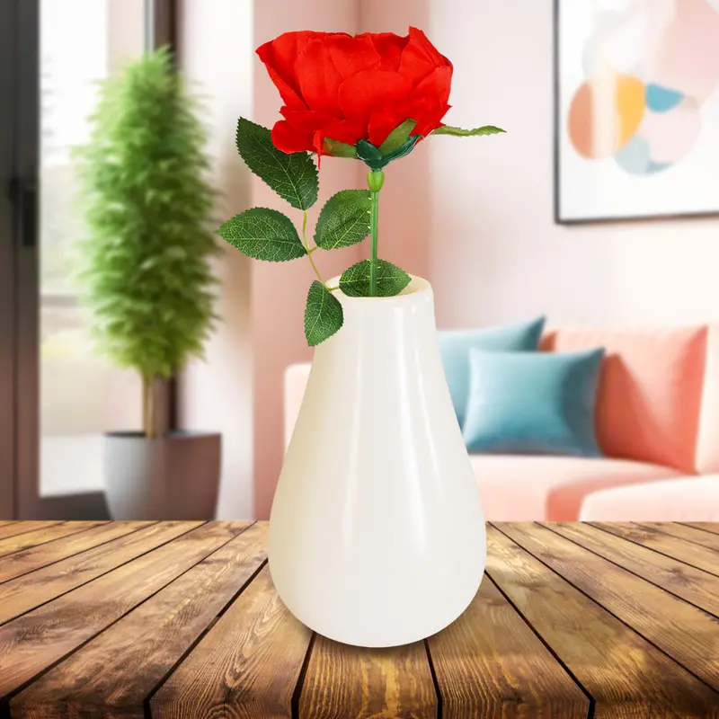 Rosa Artificial Color Rojo, 52 Cm 1