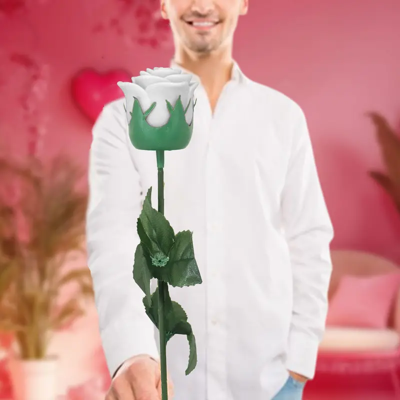 Rosa De Plástico, Color Blanco 1