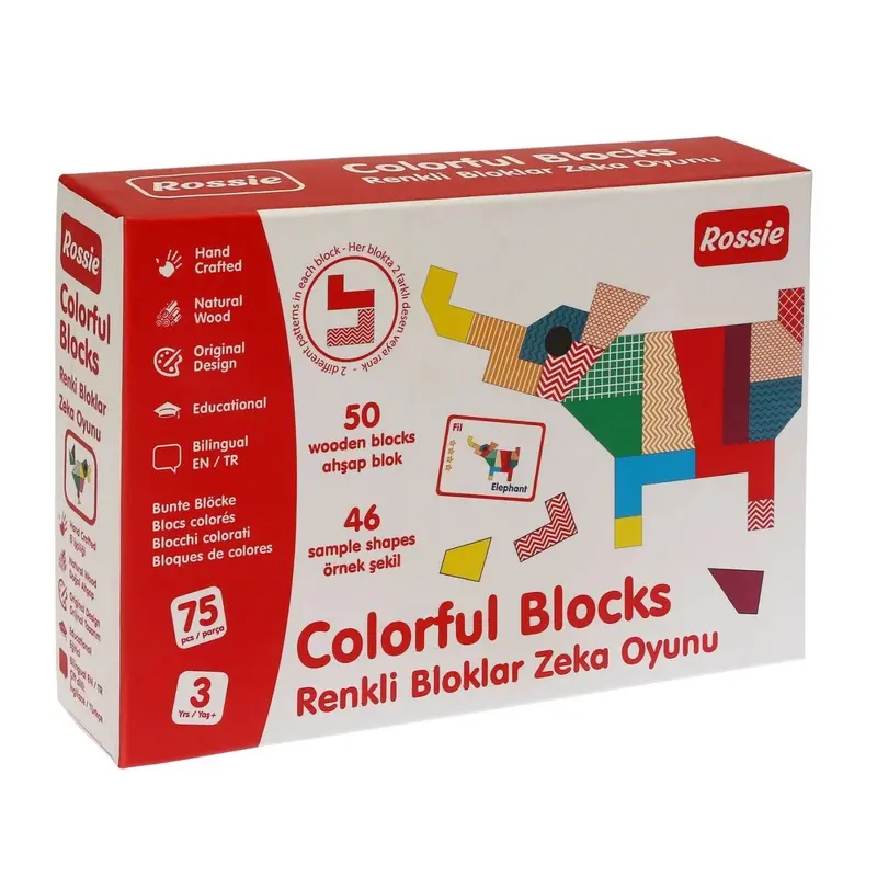 Rossie Colored Wooden Blocks 1