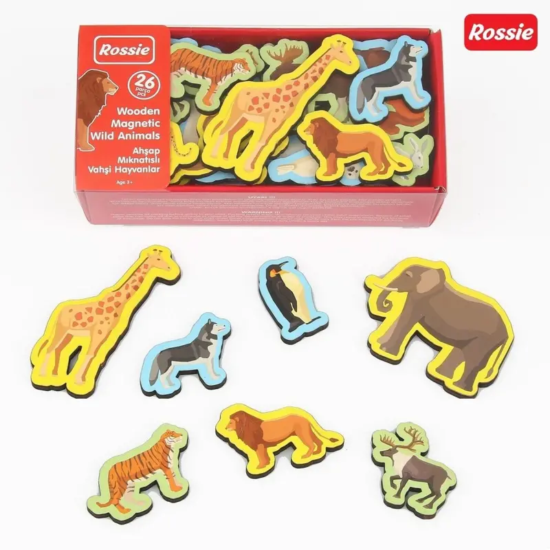 Rossie Magnetic Wooden Wild Animals 1