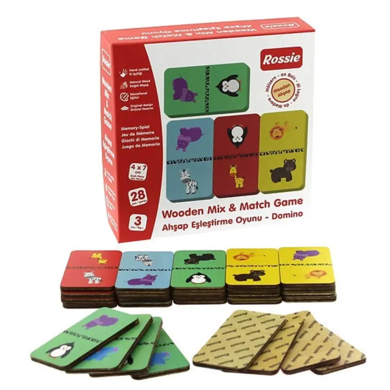 Rossie Wood Matching Game-Domino 1