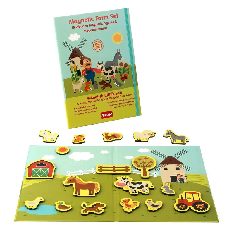 Rossie Wooden Magnetic Farm Playset 2