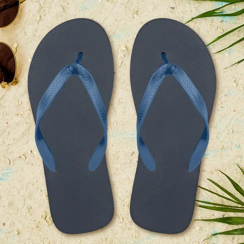 Sandalias, Caballero, Color Azul Y Negro 1