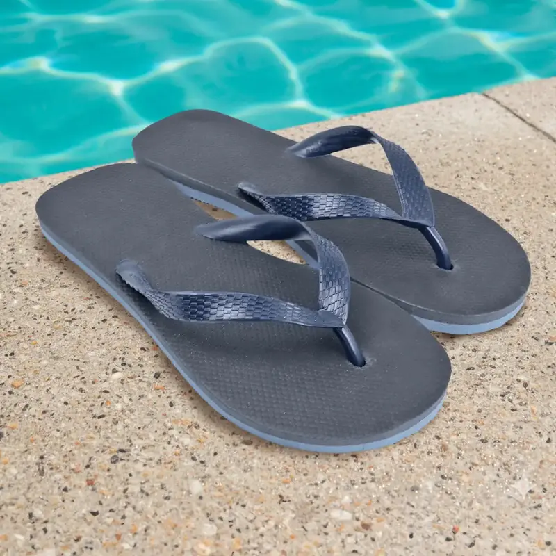 Sandalias, Caballero, Color Negro Y Azul 1