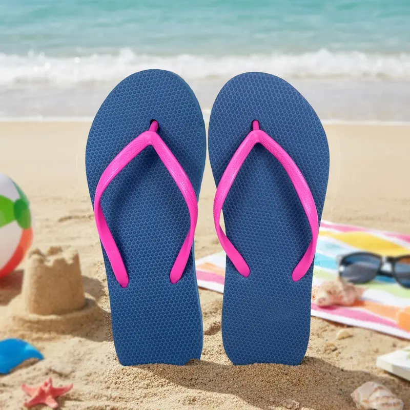 Sandalias, Color Azul Y Rosa 1