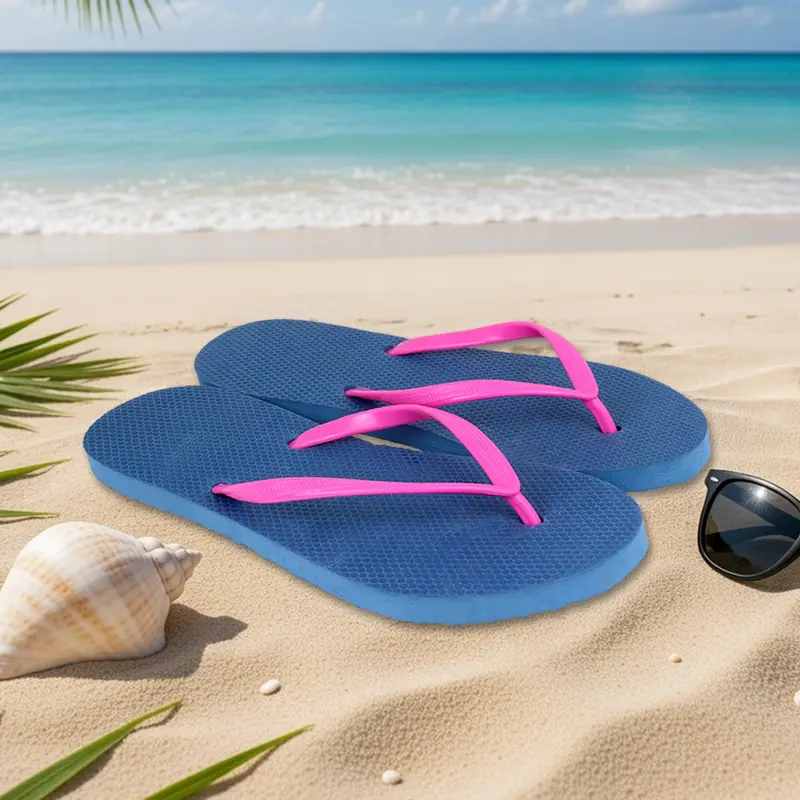 Sandalias, Color Azul Y Rosa 2