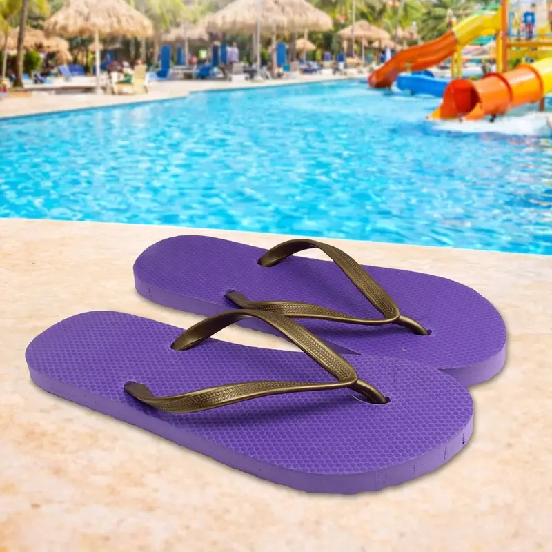 Sandalias, Color Morado Y Dorado 1