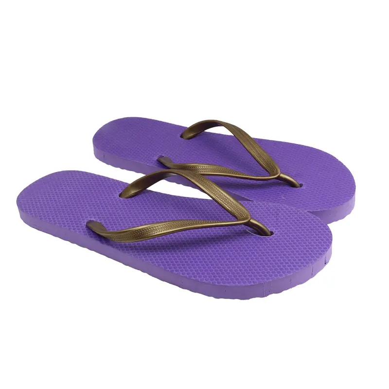 Sandalias, Color Morado Y Dorado 3