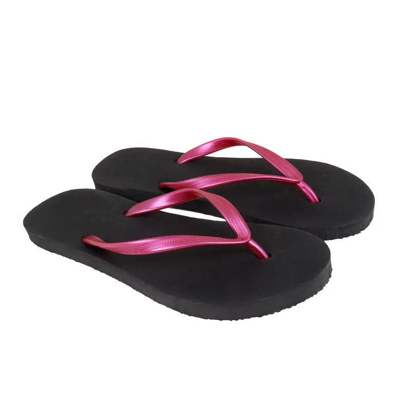 Sandalias, Color Negro Y Rosa 3