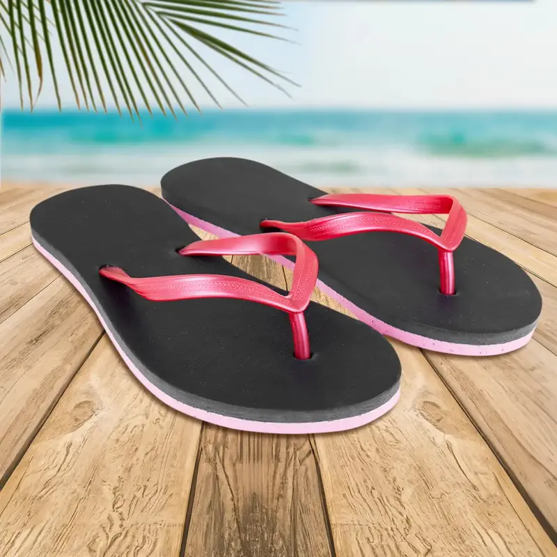 Sandalias, Color Negro Y Rosa, Talla 24 1