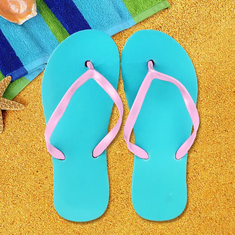 Sandalias, Color Rosa Y Turqueda 2