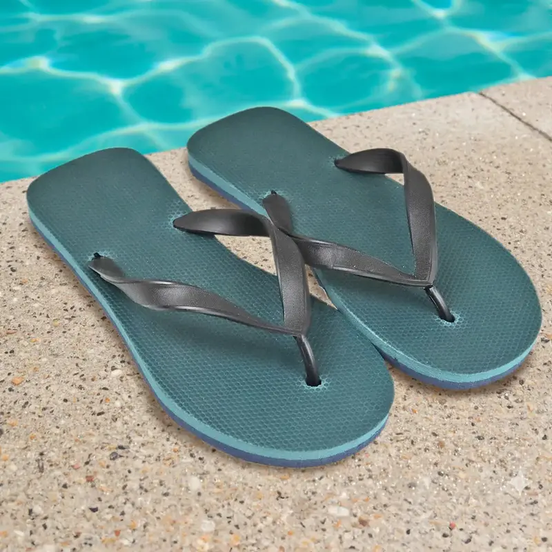 Sandalias, Color Verde Y Negro 1