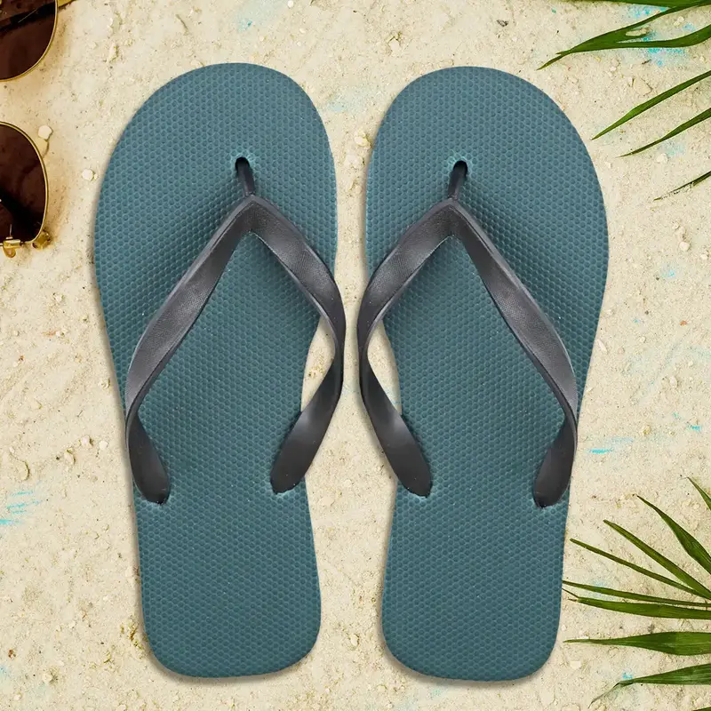 Sandalias, Color Verde Y Negro 2