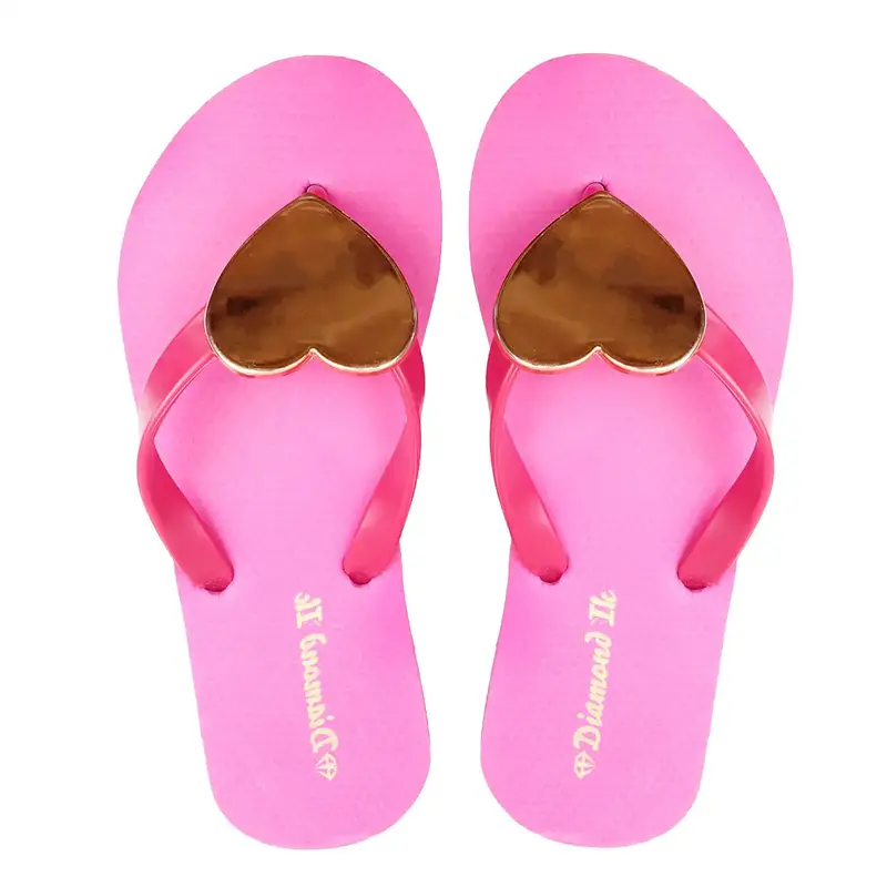Sandalias Con Corazón, Color Rosa 3