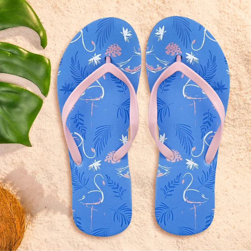 Sandalias Con Diseño, Color Azul 2