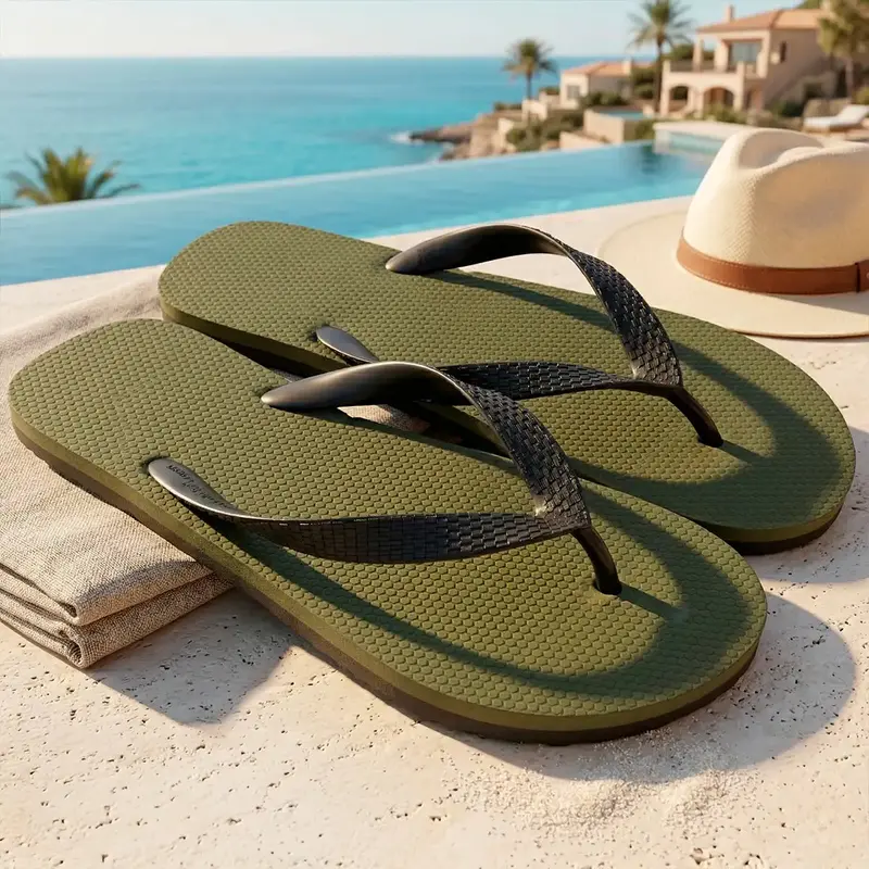 Sandalias Para Caballero, Color Verde 1