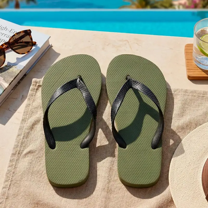 Sandalias Para Caballero, Color Verde 2